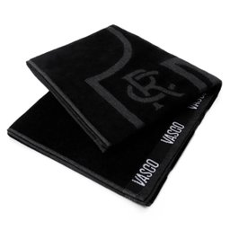 Toalha de Banho Buettner Jacquard Veludo Futebol Vasco 70cmx140m Preto - 1