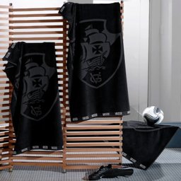 Toalha de Banho Buettner Jacquard Veludo Futebol Vasco 70cmx140m Preto - 4