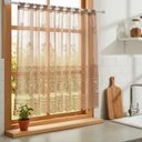 Ver imagem 6 de Cortina Pia/Balcão/Banheiro/Cozinha Renda Varias Estampas:Valência Marrom
