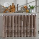 Ver imagem 2 de Cortina Pia/balcão/banheiro/cozinha Renda Varias Estampas:valência Marrom