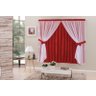 Cortina Roma 2 Metros para Varão Simples Cor Vermelho - 1