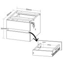 Ver imagem 4 de Mesa para Escritório Diretor em Tamburato com 2 Gavetas Marrom Artany