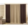 Cortina Para Sala 2,00m X 1,80m Marinna Varão Simples Tabaco - 1