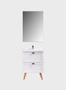 Ver imagem 7 de Gabinete para Banheiro com Cuba e Espelho 60cm Retro Mdf Branco Milano - On Móveis