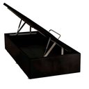 Ver imagem 1 de Base Baú Phy Camurça Preto Solteiro 88x188x39cm - 1051612176 - Ortobom