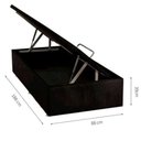 Ver imagem 2 de Base Baú Phy Camurça Preto Solteiro 88x188x39cm - 1051612176 - Ortobom