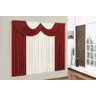 Cortina Paris Quarto e Sala 4,00m x 2,80m Vermelho e Palha - 1
