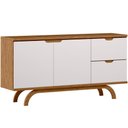 Ver imagem 2 de Aparador Buffet para Sala de Jantar 2 Portas 2 Gavetas Vicky N01 Ypê Off White - Lyam Decor
