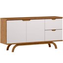 Ver imagem 1 de Aparador Buffet para Sala de Jantar 2 Portas 2 Gavetas Vicky N01 Ypê Off White - Lyam Decor