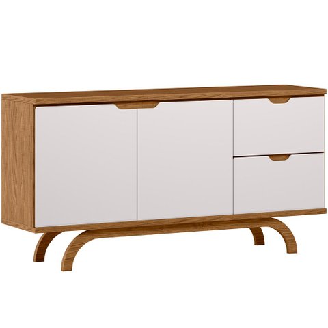 Aparador Buffet para Sala de Jantar 2 Portas 2 Gavetas Vicky N01 Ypê Off White - Lyam Decor