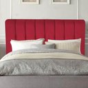 Ver imagem 3 de Cabeceira Estofada Kiara 160cm Queen Size Box Quarto Suede Vermelho - Gat Magazine