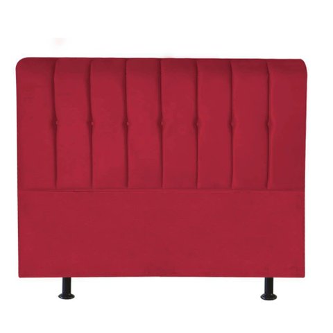 Cabeceira Estofada Kiara 160cm Queen Size Box Quarto Suede Vermelho - Gat Magazine