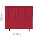 Ver imagem 2 de Cabeceira Estofada Kiara 160cm Queen Size Box Quarto Suede Vermelho - Gat Magazine