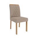 Ver imagem 6 de Sala de Jantar 6 Lugares 160 cm Lagertha Cadeiras Madeira Maciça Cinamomo/Linho Bege - Panorama Móve