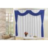 Cortina Marceli para Varão Simples com Abraçadeiras 3M - Azul - 1