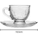 Ver imagem 4 de 6 Xícaras de Chá 180ml com Pires New Butterfly Lyor Cristal