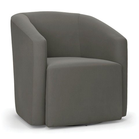 Poltrona Stella Max Suede Base Giratória - D'Rossi Cor Grafite
