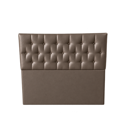 Cabeceira de Cama Box Casal: Corino Marrom