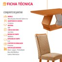 Ver imagem 2 de Mesa de Jantar Alvorada Lira 180cm Tampo MDF Canto Copo Laminado com 6 Cadeiras Moderna Mobília