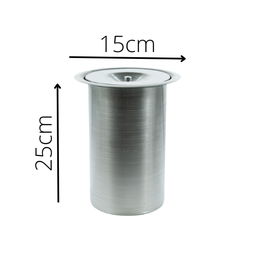 Lixeira Pia Cozinha Embutir Granito Inox Alumínio Luxo 3 Lts - 7