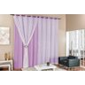 Cortina Valência 2 Metros para Varão Simples Lilás - 1