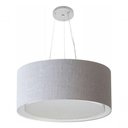 Ver imagem 3 de Lustre Pendente Cilíndrico Duplo Md-4124 Cúpula em Tecido 50x25cm Rustico Cinza - Bivolt