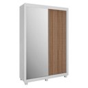 Ver imagem 1 de Guarda Roupa Honduras Plus com 02 Portas Deslizante com espelho 3 Gavetas Móveis Rimo Branco/Freijo