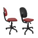 Ver imagem 2 de Cadeira De Escritório Secretaria Giratória Com Regulagem de Altura JSerrano Vermelho Com Preto