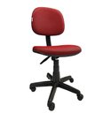 Ver imagem 1 de Cadeira De Escritório Secretaria Giratória Com Regulagem de Altura JSerrano Vermelho Com Preto
