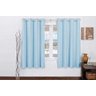 Cortina Decorativa Corta Luz Azul Para Quarto Ou Sala 4M - 1