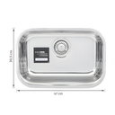 Ver imagem 5 de Cuba para Cozinha em Aço Inox Brilhante 47x30,5x17cm Prime Tramontina