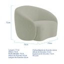 Ver mais imagens de Kit Divã Recamier Orgânico Marrocos 160cm Lado Direito e 1 Poltronas Amore Bouclé