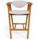 Ver imagem 6 de Kit 03 Banquetas Alta Para Cozinha Sala de Jantar Fixa Cecília L02 Bouclê Cru - Lyam Decor