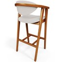 Ver mais imagens de Kit 03 Banquetas Alta Para Cozinha Sala de Jantar Fixa Cecília L02 Bouclê Cru - Lyam Decor