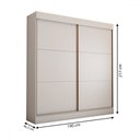 Ver imagem 4 de Guarda-roupa Casal Portugal 2 Portas de Correr 3 Gavetas Branco Fosco - Panorama Móveis