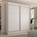 Ver imagem 1 de Guarda-roupa Casal Portugal 2 Portas de Correr 3 Gavetas Branco Fosco - Panorama Móveis