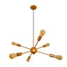 Luminária Pendente Modelo Sputinik 06 Hastes - Moderno Elegante Ideal para Sala, Quarto Dourado - 4