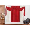 Cortina Decorativa Iza Para Quarto Ou Sala Vermelho 4M - 1
