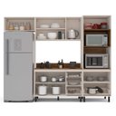 Ver imagem 4 de Armário de Cozinha Modulada Completa 4 Peças 270cm com Tampo 250041 Koya Politorno Móveis