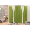 Cortina Amsterdã Quarto e Sala 3,00m x 2,80m Verde com Palha - 1