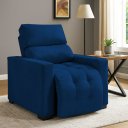 Ver imagem 1 de Poltrona Cadeira do Papai e Mamãe Reclinável Retrátil para Sala de Descanso Madri Marinho