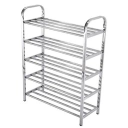 Sapateira Prateleira Inox 5 Andares Calçado Sandalia Tenis Rack Orgnizaçao Casa Hall de Entrada Rece - 9