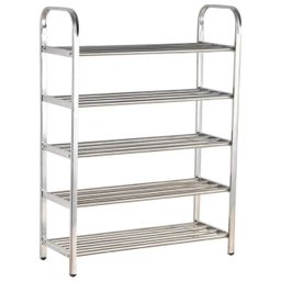 Sapateira Prateleira Inox 5 Andares Calçado Sandalia Tenis Rack Orgnizaçao Casa Hall de Entrada Rece - 10