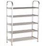Sapateira Prateleira Inox 5 Andares Calçado Sandalia Tenis Rack Orgnizaçao Casa Hall de Entrada Rece - 10