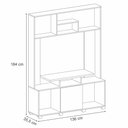 Ver imagem 4 de Estante para Tv 47 Pol. 136cm Milys H01 Off White/cinamomo - Mpozenato