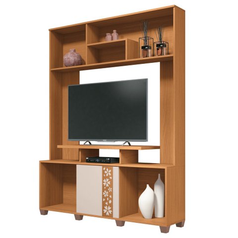 Estante para Tv 47 Pol. 136cm Milys H01 Off White/cinamomo - Mpozenato