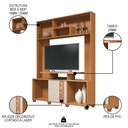 Ver imagem 3 de Estante para Tv 47 Pol. 136cm Milys H01 Off White/cinamomo - Mpozenato