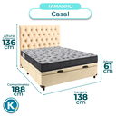Ver imagem 3 de Cama Box Bau + Colchão Casal Ortobom D33 Iso100 + Cabeceira Estofada