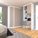 Ver imagem 1 de Quarto Home Office com Guarda Roupas e Bancada de Estudos Alpes Luciane Móveis