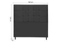 Ver imagem 2 de Cabeceira New Barcelona Estofada com Botão de Tecido para Cama Box Casal Queen Size 164cm Preto - Jb